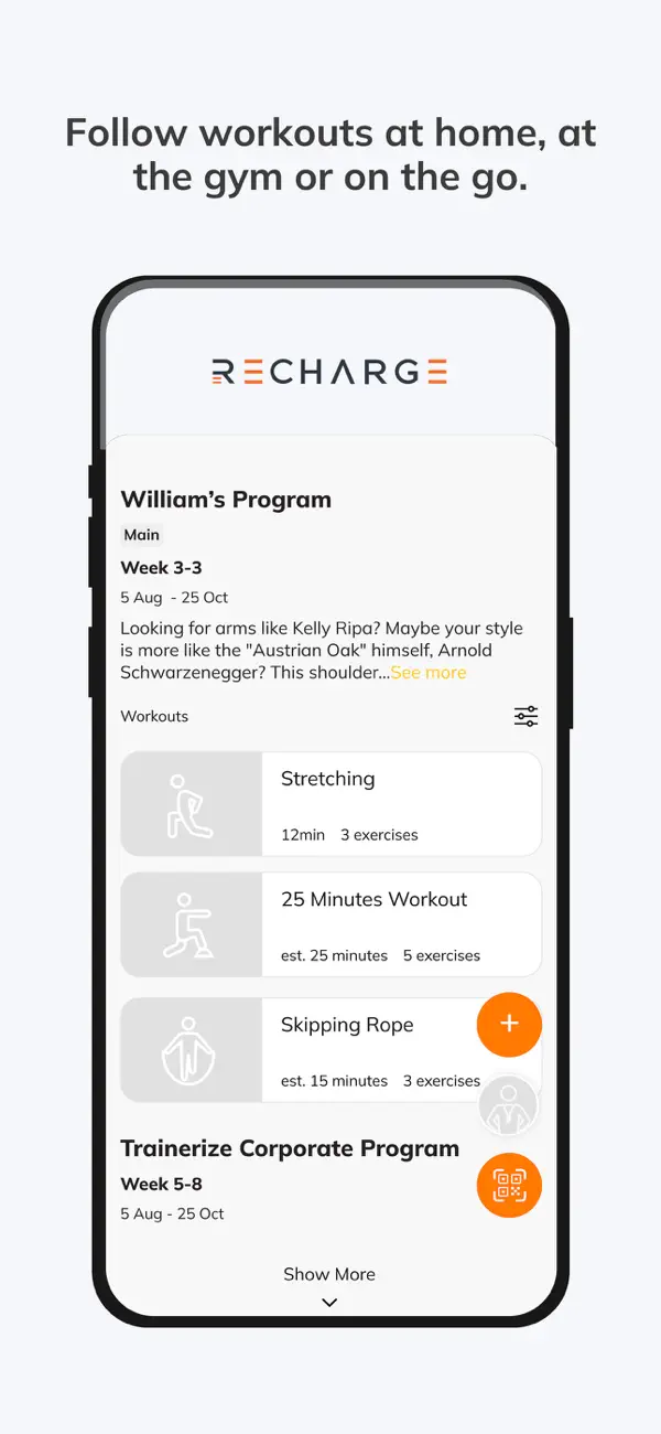 Screenshot #3 pour RECHARGE: Health & Fitness