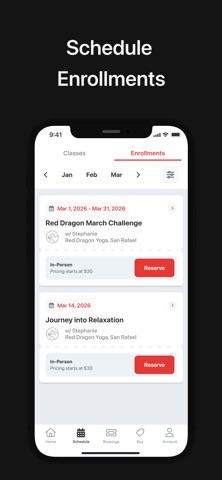 Red Dragon Yoga App iPhone screenshot