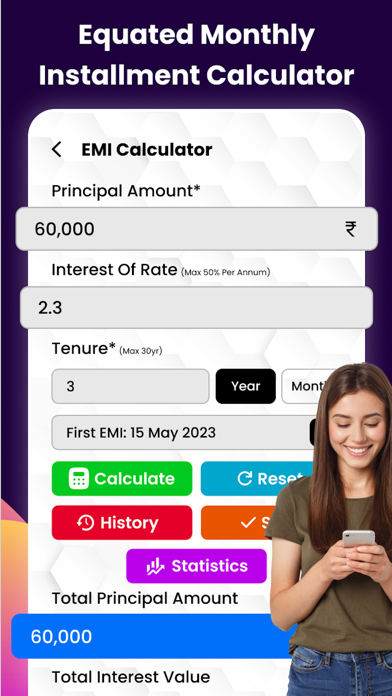 Investment Loan EMI Calculator Screenshot