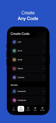 QR Code Reader: Scan, Create iPhone screenshot