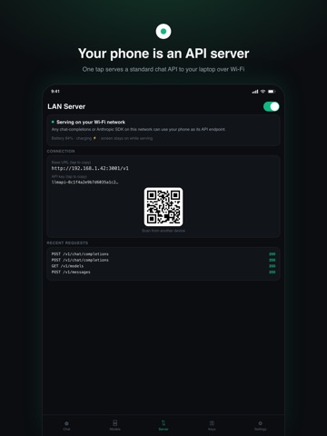 LLMAPI: AI Chat & API iPad screenshot 1
