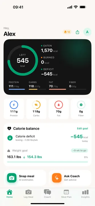 Sana - AI Nutrition Coach screenshot 1