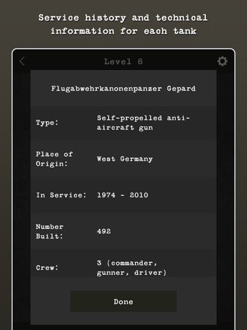 Tank Spotter's Quiz iPad screenshot