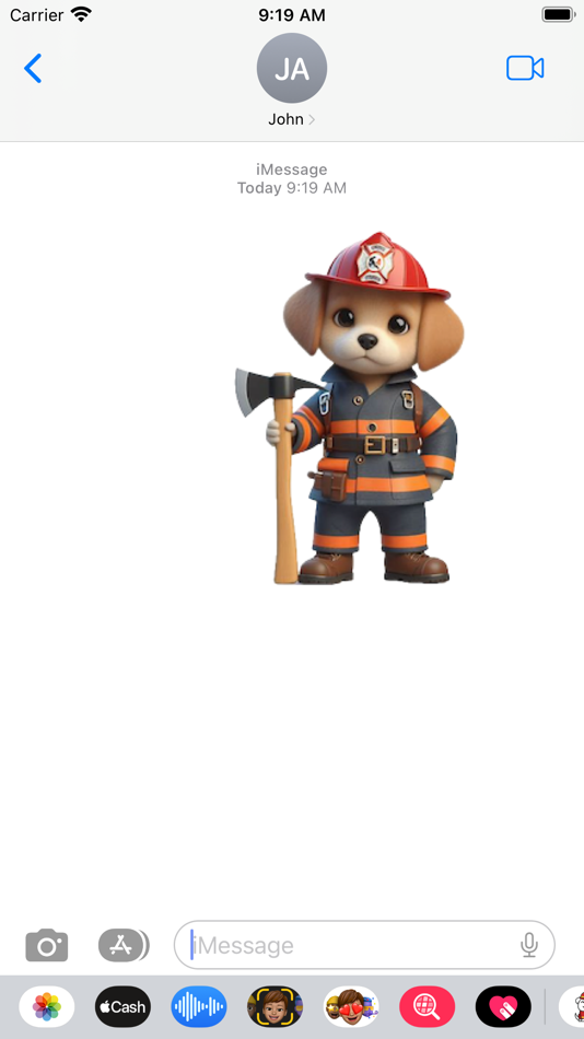 #4. Fireman Puppy Stickers (iOS) By: Paul Scott