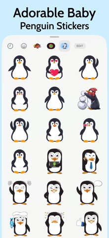 Adorable Baby Penguin Stickers screenshot