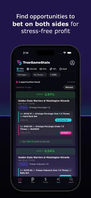 TrueGameStats: AI Sports Picks screenshot 2
