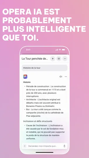 Capture d'écran de Navigateur Opera & VPN Privé sur iPhone 7
