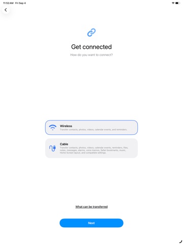 Samsung Smart Switch Mobile iPad screenshot 2