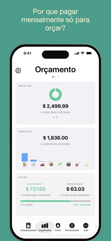 Float: Orçamento e Finanças screenshot 1 of 6