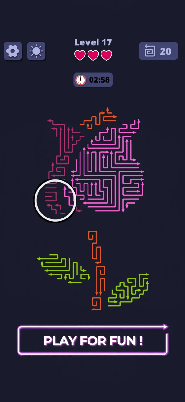 Screenshot #1 pour Arrow Flow: Tap Out Puzzle