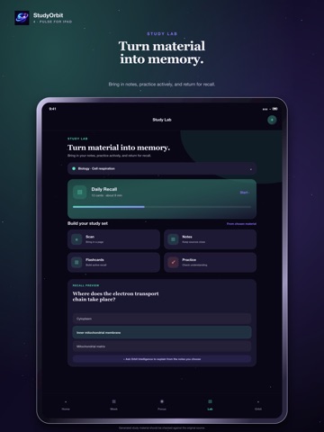 StudyOrbit iPad screenshot 4