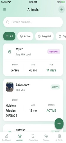 Dairy Farm Management Pro iPhone screenshot