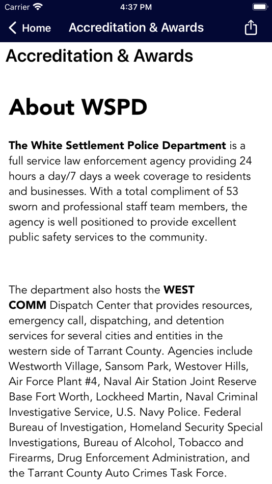 #2. White Settlement Public Safety (iOS) 由: White Settlement Police Department