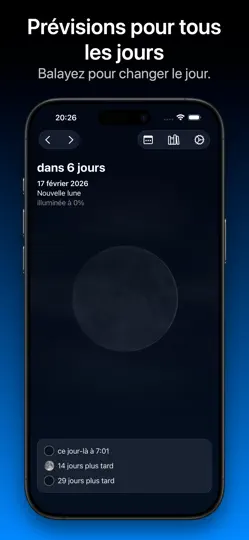 Capture d'écran de Mooncast sur iPhone 3