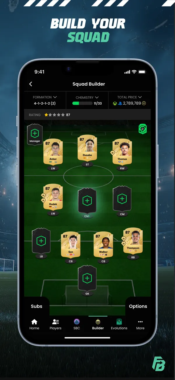Screenshot #3 pour FUTBIN FC 26 Evolutions & More