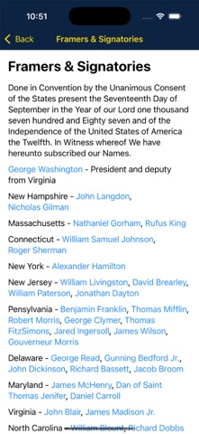 U.S. Constitution Reader iPhone screenshot