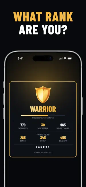 RankXP: Gym & Workout Tracker screenshot 1