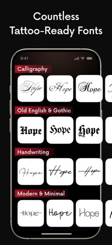 InkUp - AI Lettering tattoo screenshot
