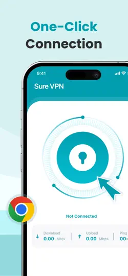 Capture d'écran de Sure VPN sur iPhone 1