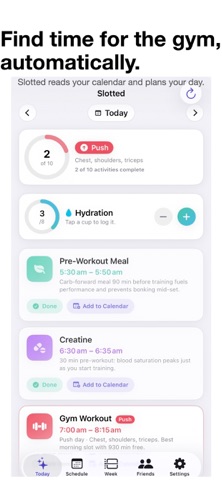 Slotted Schedule iPhone screenshot