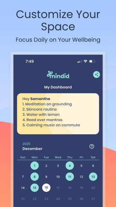 MINDid - Mental Health Managed iPhone screenshot 7 - Health & Fitness app