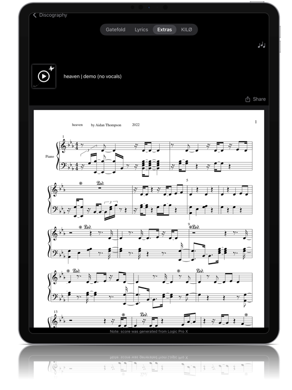 MINH iPad screenshot 5 - Music app