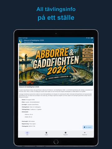 Sportfiskarna Tävling iPad screenshot 1