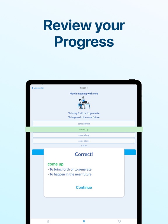 Phrasal Verbs: English Grammar iPad screenshot 5 - Education app