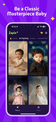 Zapix: Art Baby Editor iPhone screenshot