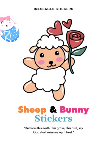 Sheep & Bunny Stickers iPad screenshot