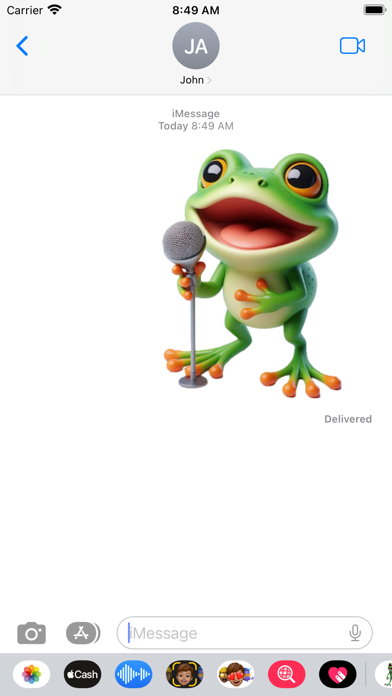 Screenshot 4 of Singing Frog Stickers App
