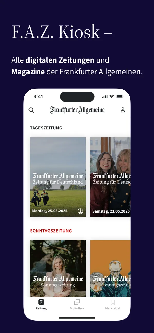 Screenshot #1 pour F.A.Z. Kiosk - App zur Zeitung