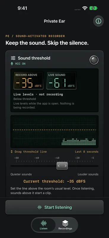 Private Ear Recorder screenshot 1 of 3