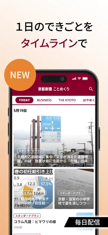 京都新聞アプリ「ことめくり」 screenshot 2 of 8