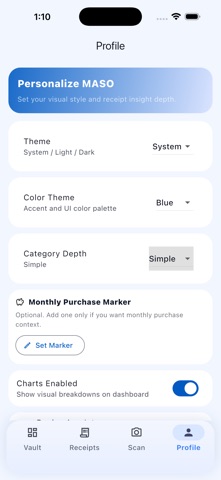 MASO Receipt Vault screenshot