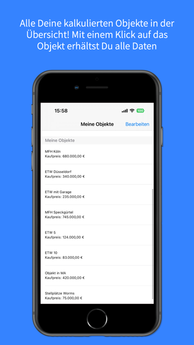 Immo Cashflow Screenshot