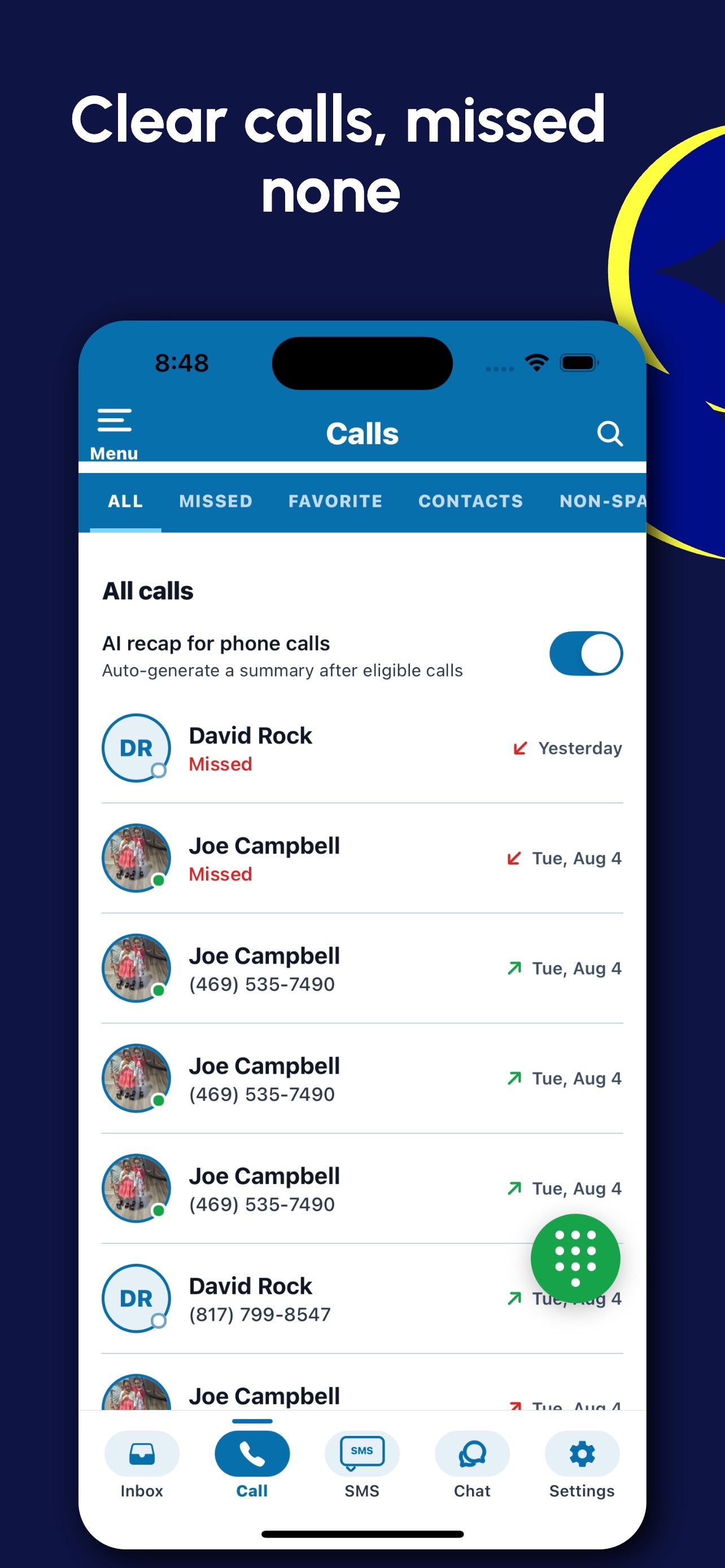 Screenshot 1 of 7speed: Call, Text, Chat