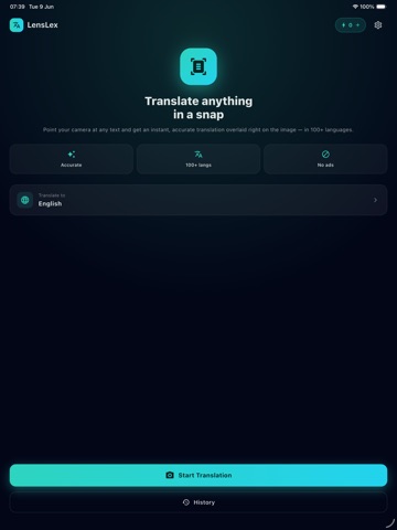 LensLex: Photo Translator iPad screenshot