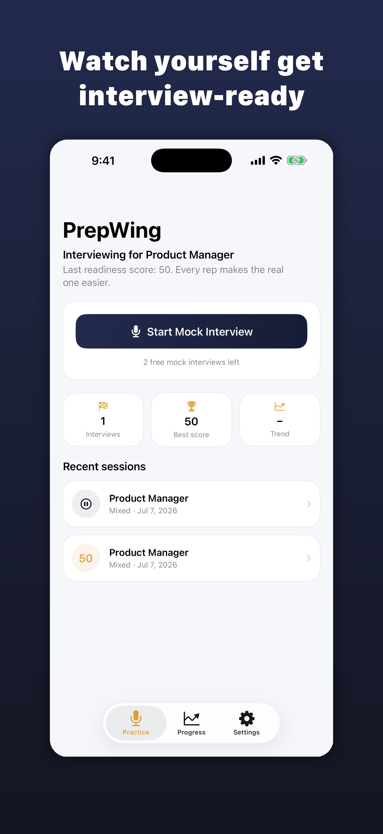 PrepWing: AI Interview Prep screenshot 3