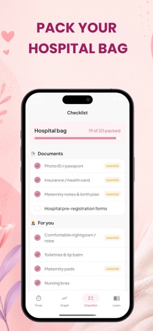 Contraction Timer & Tracker . iPhone screenshot