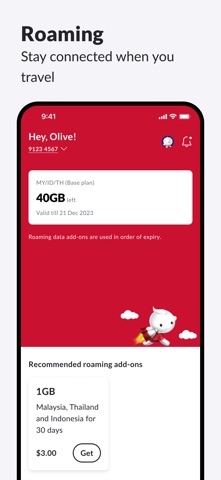 Singtel hi! iPhone screenshot