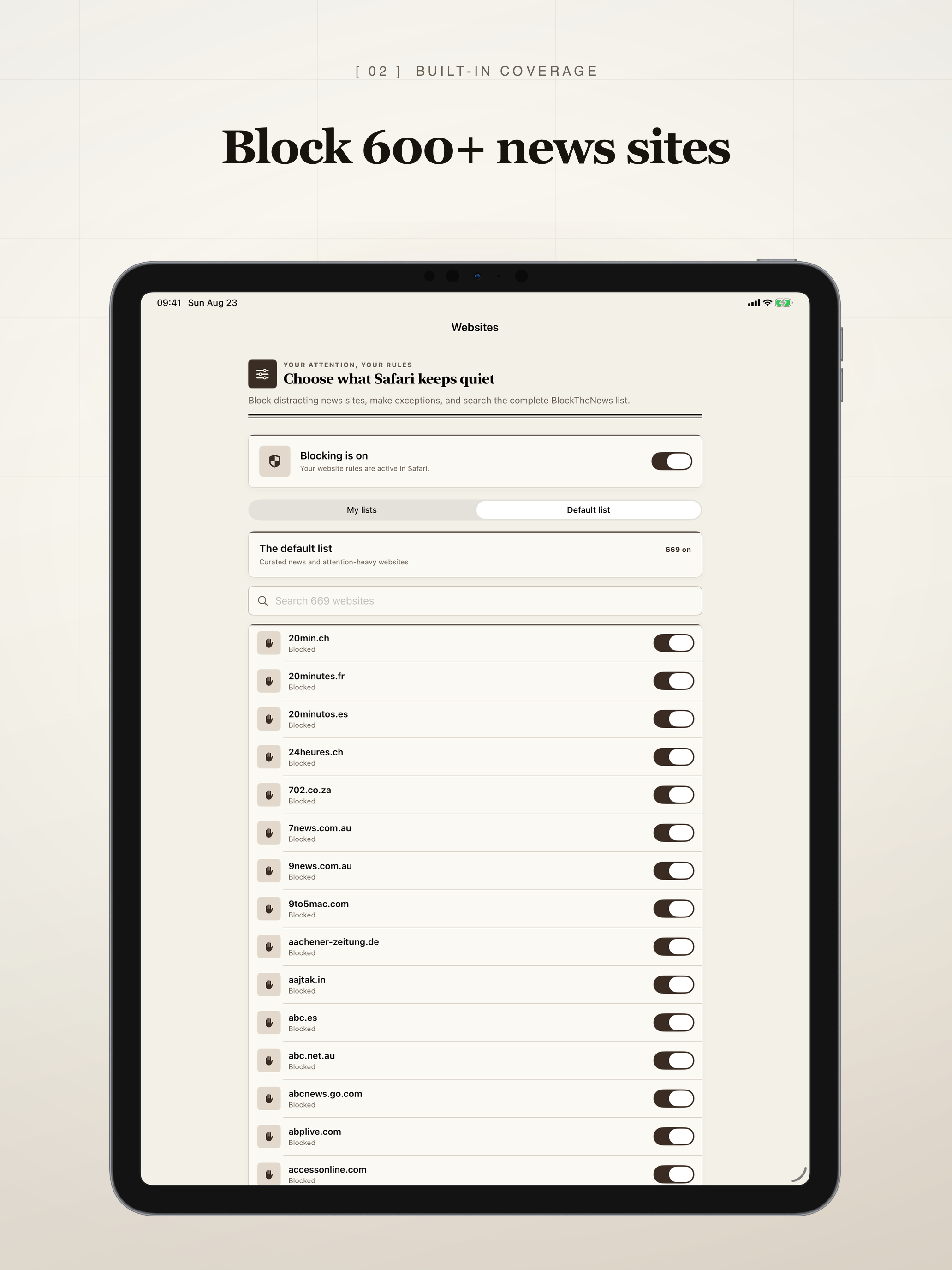Block The News - for Safari screenshot 5