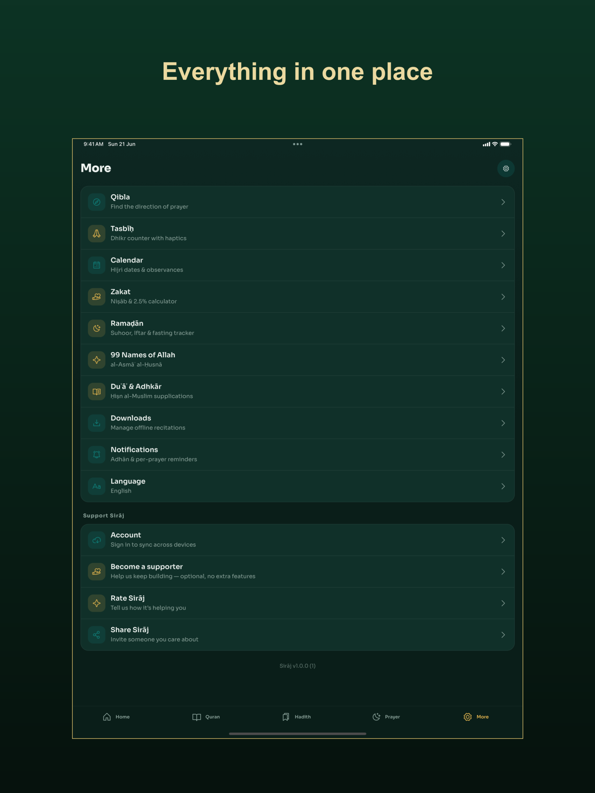 Siraj: Quran, Prayer & Qibla screenshot 14