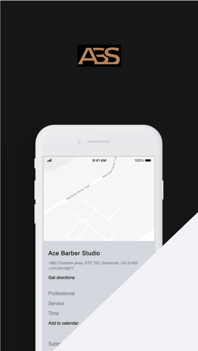 Screenshot 1 of Ace Barber Studio App