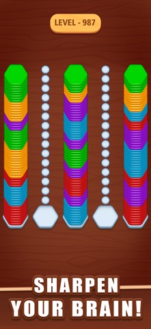 Hexa Sort 3D: Wood Sort Master Screenshot 3 of 5