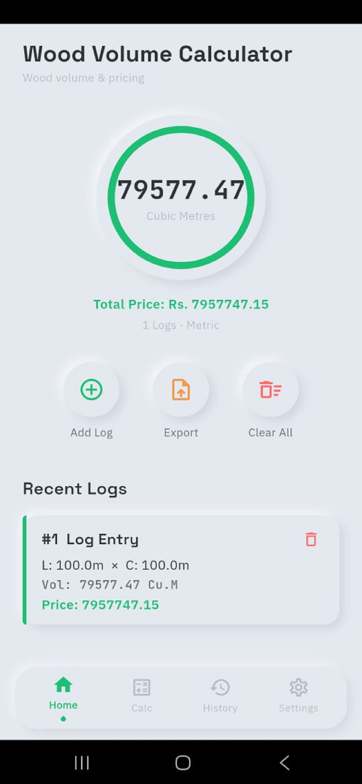 Wood Volume Calculator