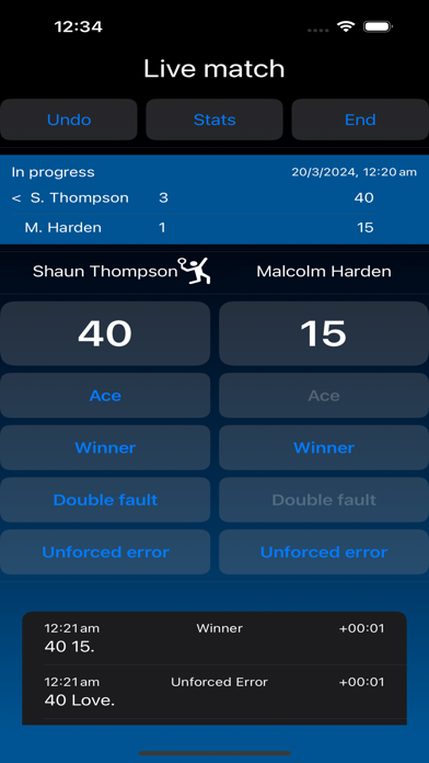 Ace Tennis Tracker Screenshot