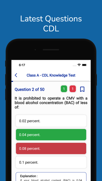 North Carolina CDL Permit Test Screenshot