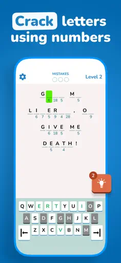 Code Crackle - Cryptogram game - Screenshot 2