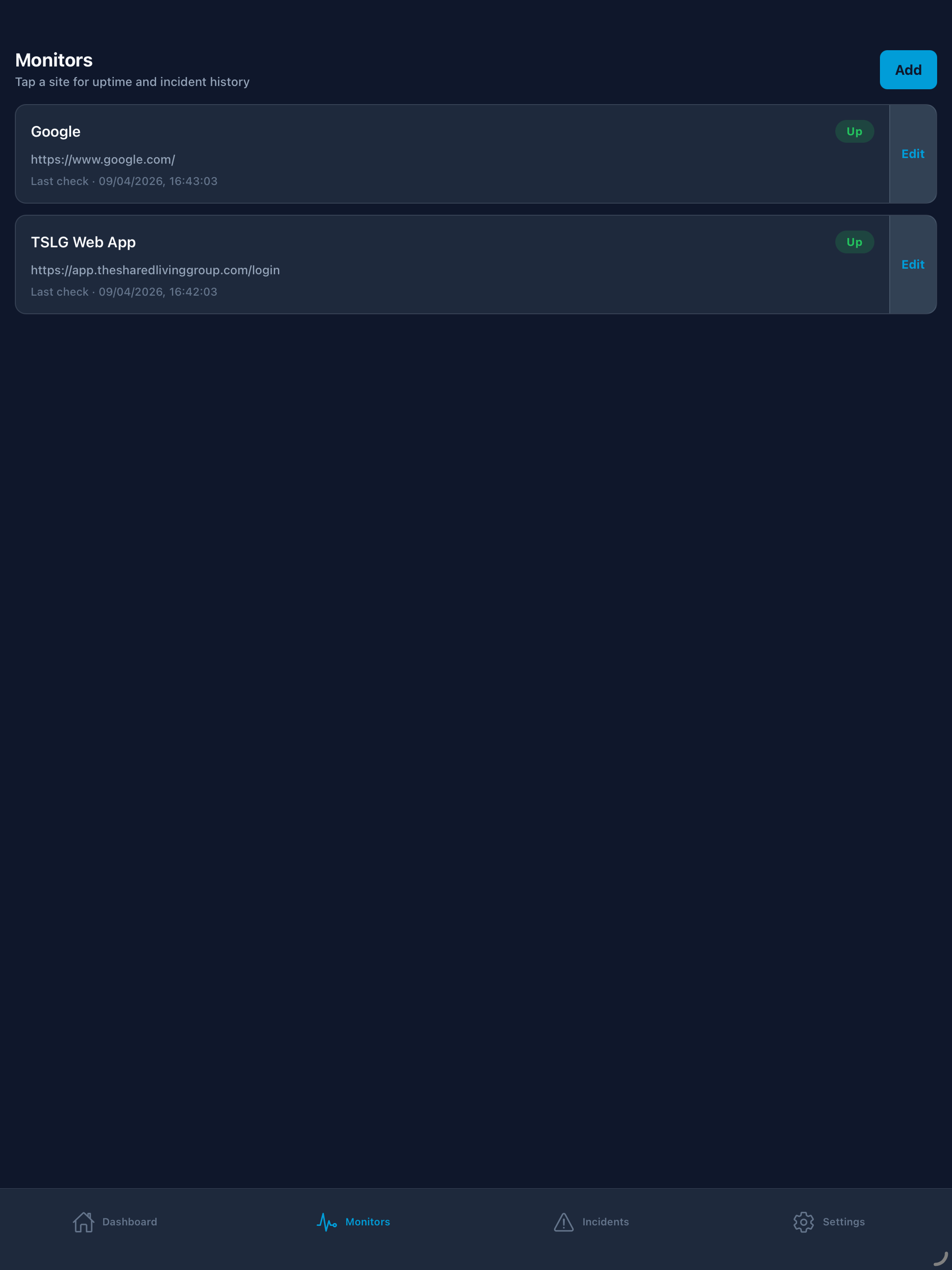 SCM Uptime Monitor screenshot 7